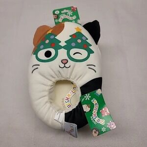 Jazwares Squishmallows Original Cam The Cat Christmas Plush Slippers Kids 11/12